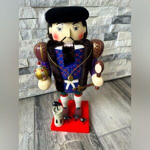 Tall NUTCRACKER  Large 16” Golfer Playing Golf RARE Christmas Holiday Decor